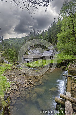 Oblazy water mills near Kvacany, Kvacianska valley, Slovakia Stock Photo