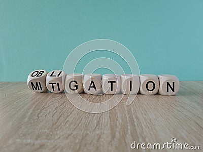 Obligation and mitigation symbol. Stock Photo