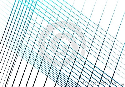 Oblique, diagonal and skew mesh grid illustration with gradient lines Vector Illustration