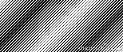 Oblique line halftone gradient texture. Faded diagonal stripe gradation background. Black slant linear pattern backdrop Vector Illustration