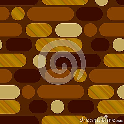 Oblong oval shapes horizontal repeat motif Vector Illustration