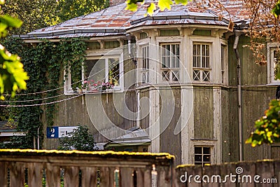 Obninsk, Russia - August 2020: House where Soviet atomic physicist A.I. Leipunsky lived Editorial Stock Photo