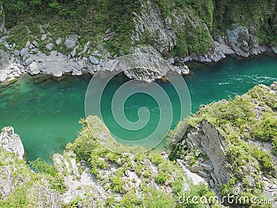 Oboke Gorge in Tokushima, Japan Stock Photo