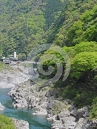 Oboke Gorge in Tokushima, Japan Stock Photo