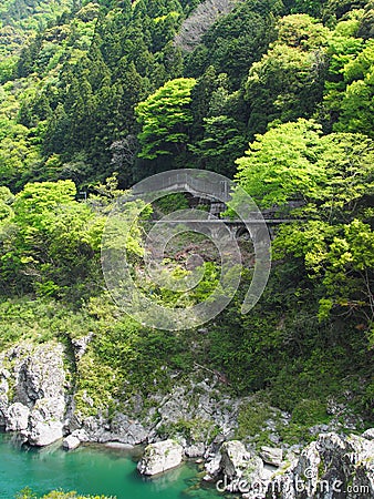 Oboke Gorge in Tokushima, Japan Stock Photo