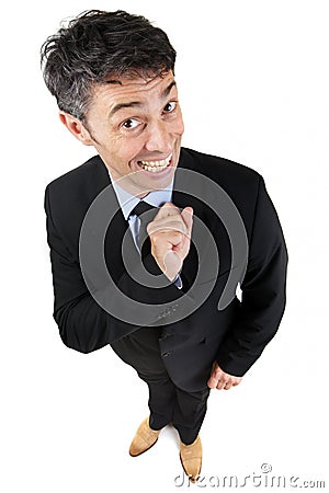 Obsequious businessman Stock Photo