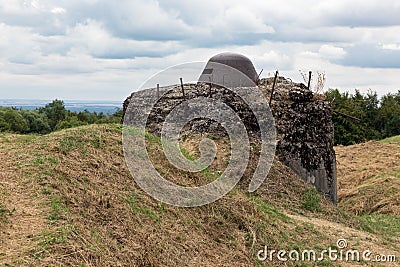 Observation post at Fort Douaumont near Verdun. Battlefield of W Stock Photo