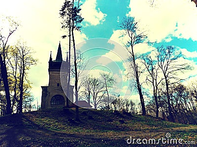 Observation tower in April Stock Photo