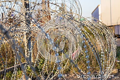 Observation tower in the background Stock Photo