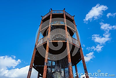 Observation tower with circular stairs Stock Photo