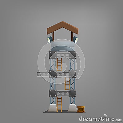 Observation tower. Vector illustration. Vector Illustration