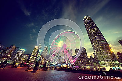 Observation Wheel, Hong Kong Stock Photo