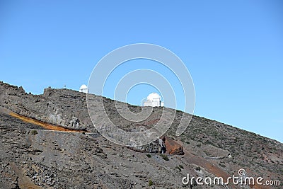 La Palma observatories Stock Photo