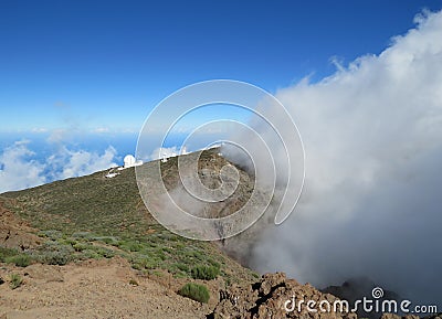 Observatories in Roque de los Muchachos. La Palma Island. Spain. Stock Photo