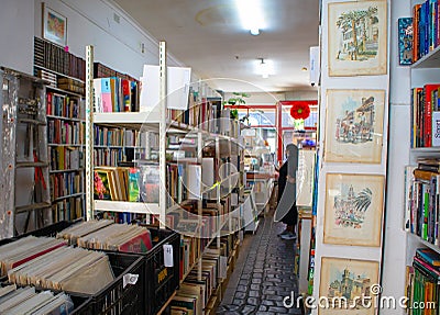 The back section of Blank Books on a quiet afternoon. Editorial Stock Photo