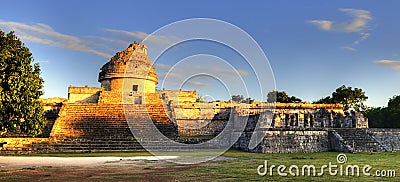 The observatory at Chichen Itza, Stock Photo