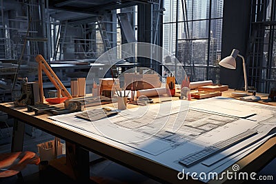 Observe the orderliness of an architects Stock Photo