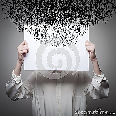 Obsession. The stream of dark thoughts. Stock Photo