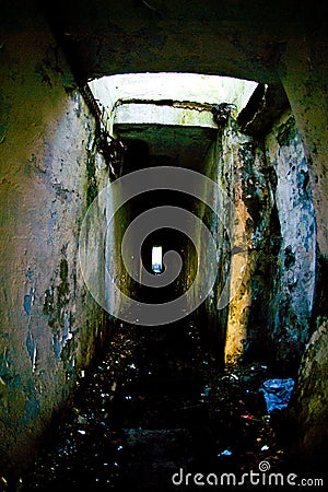 Obsolete military catacombs Stock Photo