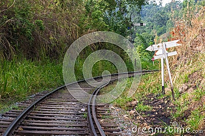 Obsolete railroad in Sri Lanka Stock Photo