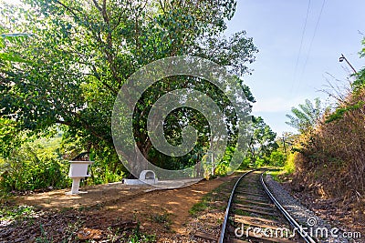 Obsolete railroad in Sri Lanka Stock Photo