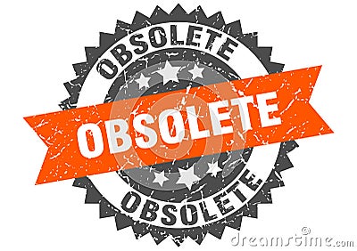 Obsolete stamp. obsolete grunge round sign. Vector Illustration