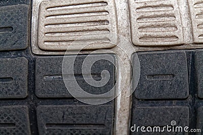 Obsolete shoe soles texture, sport background Stock Photo