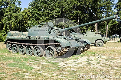 Obsolete Soviet Tanks Stock Photo