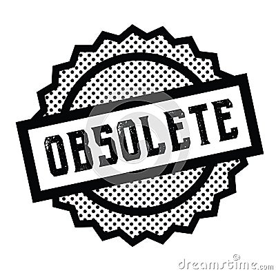 Obsolete stamp on white Vector Illustration