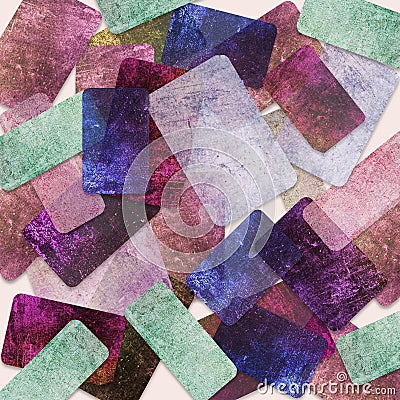 obsolete stamped colorful silk scarf design Stock Photo