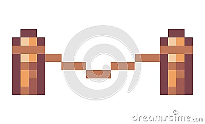 Obstacle, barrier, problem in pixel game, element isolated at white background, vector icon Vector Illustration