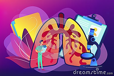 Obstructive pulmonary disease concept vector illustration. Vector Illustration