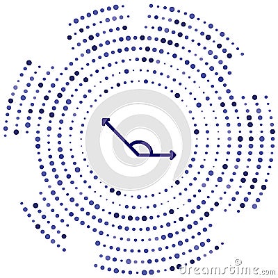 obtuse angle vector icon. obtuse angle editable stroke. obtuse angle linear symbol for use on web and mobile apps, logo, print Vector Illustration