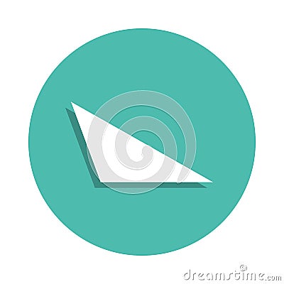 obtuse triangle icon. Elements of geometric figure in badge style icons. Simple icon for websites, web design, mobile app, info gr Stock Photo