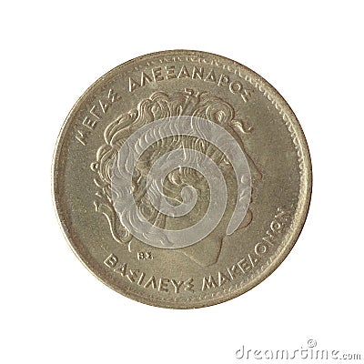 Obverse of vintage 100 Drachma coin made by Greece 1994 Stock Photo