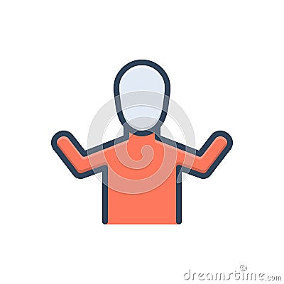 Color illustration icon for Obvious, manifest and undoubted Cartoon Illustration