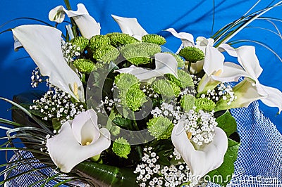 An occasional bouquet of white flowers Stock Photo