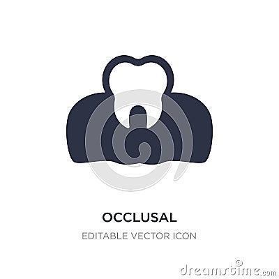 occlusal icon on white background. Simple element illustration from Dentist concept Vector Illustration