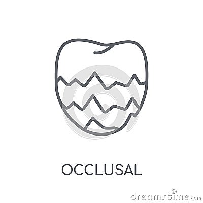 Occlusal linear icon. Modern outline Occlusal logo concept on wh Vector Illustration