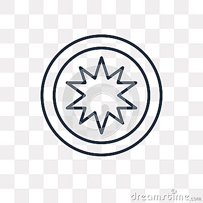 Occultism vector icon on transparent background, linear Vector Illustration