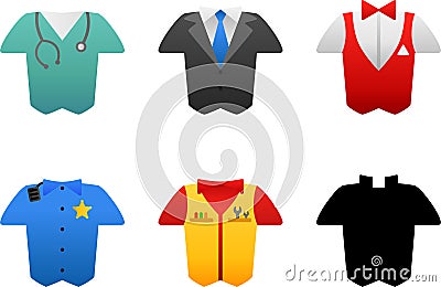 Occupation costumes Vector Illustration