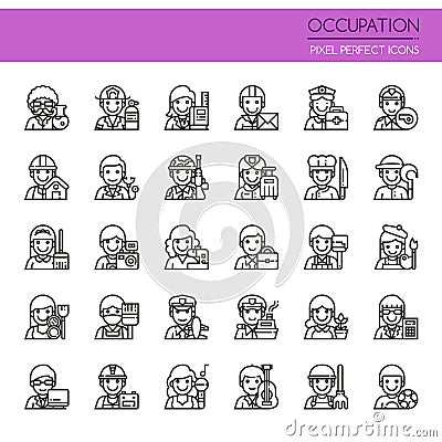 Occupation Elements Vector Illustration