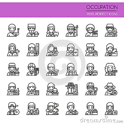 Occupation Elements Vector Illustration