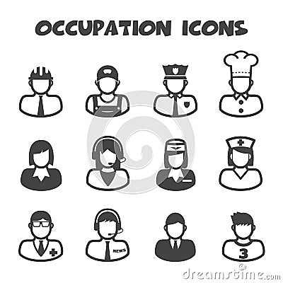 Occupation icons Vector Illustration