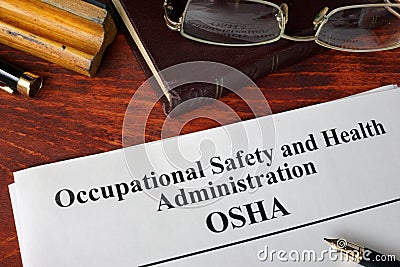 Occupational Safety and Health Administration OSHA Stock Photo