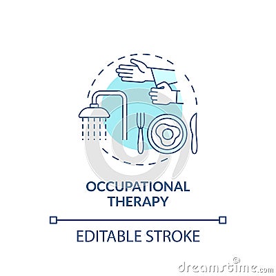 Occupational therapy concept icon Vector Illustration