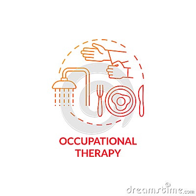 Occupational therapy concept icon Vector Illustration