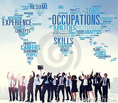 Occupations Careers Community Experience Global Concept Stock Photo