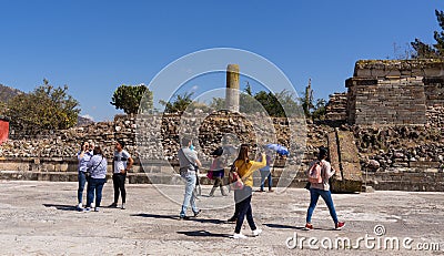 Visiting Mitla ruins and learn about Aztecs Editorial Stock Photo