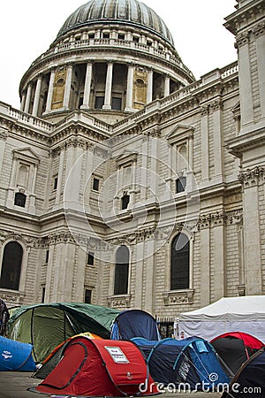 Occupy London Stock Exchange Editorial Stock Photo